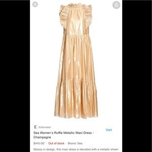 SEA GOLD METALLIC DRESS
